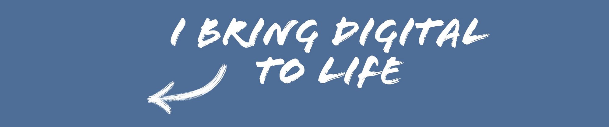 Coverbillede med slogan "Cand.it. - bring digital to life" og pil, blå baggrund.